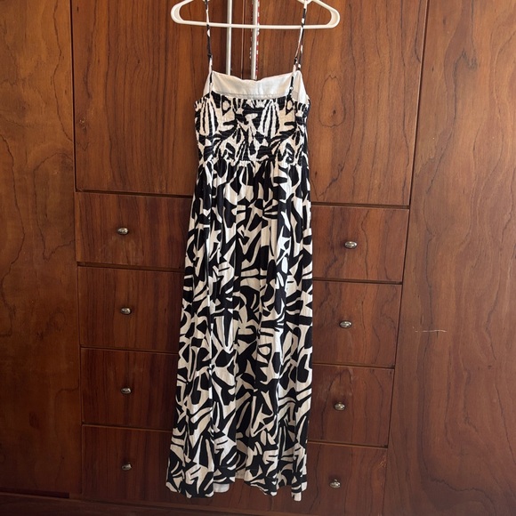 Rachel Zoe Black and White Abstract Spaghetti Strap Maxi Dress - Picture 3 of 5